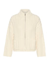 KAFFE - Lidda Zip Knit Cardigan Cream Turtledove