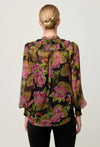ONCE WAS - Estrella Viscose Chiffon Blouse in Winter Granadilla
