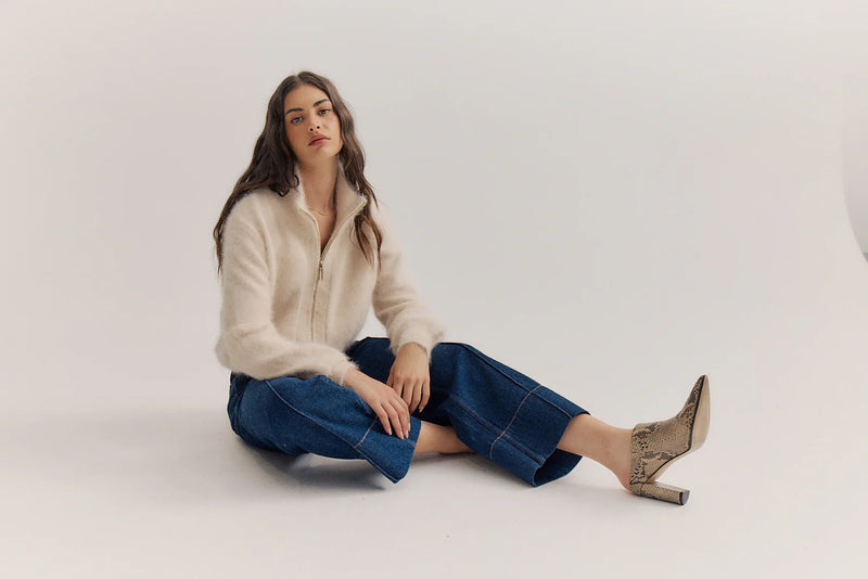 World of Nomads - Felix Zip Cardigan Oatmeal