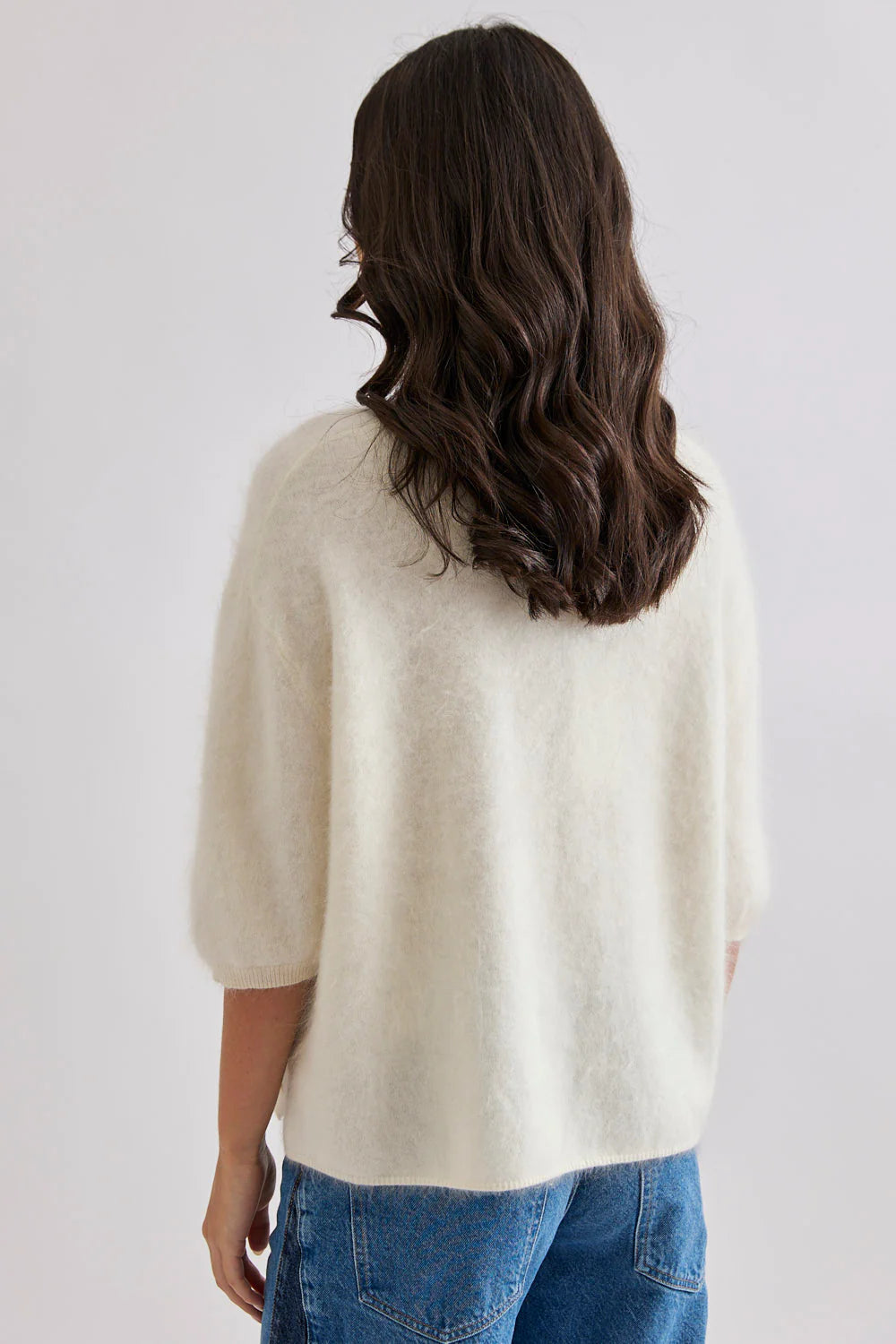 Mia Fratino - Eliza Brushed Tee Polar White