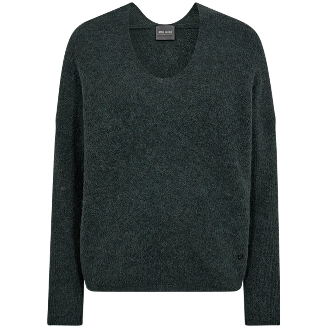 Mos Mosh - Thora V Neck Knit Urban Chic Green