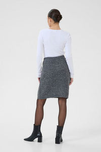 KAFFE - Trudy Knit Skirt Dark Grey Melange