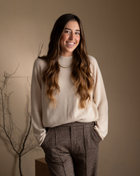 Yerse - Cotton Cashmere Ribbed Knit Ecru