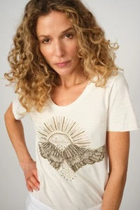 MOS MOSH - Nadine SS Deco Tee Celadon
