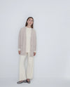 Yerse - Mid Length Cardigan Taupe Stone