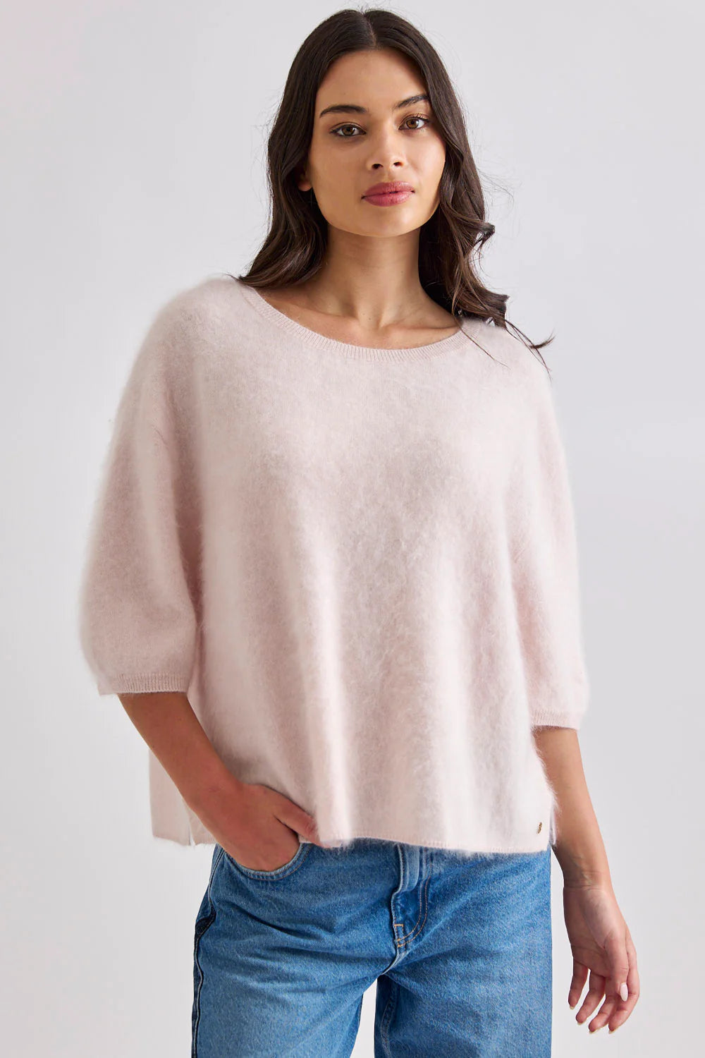 Mia Fratino - Eliza Brushed Tee Baby Pink