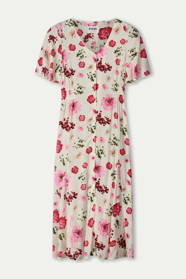 POM Amsterdam - Bouquet Cream Midi Dress