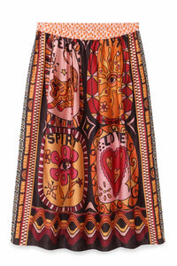 ME369 - Vanessa Printed Midi Skirt