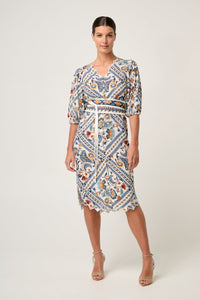 ONCE WAS - Theia Viscose Scallop Embroidered Dress in Petinos Floros