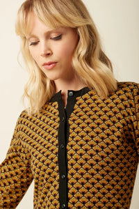 King Louie - Cardi Round Neck Frio Cabernet Red