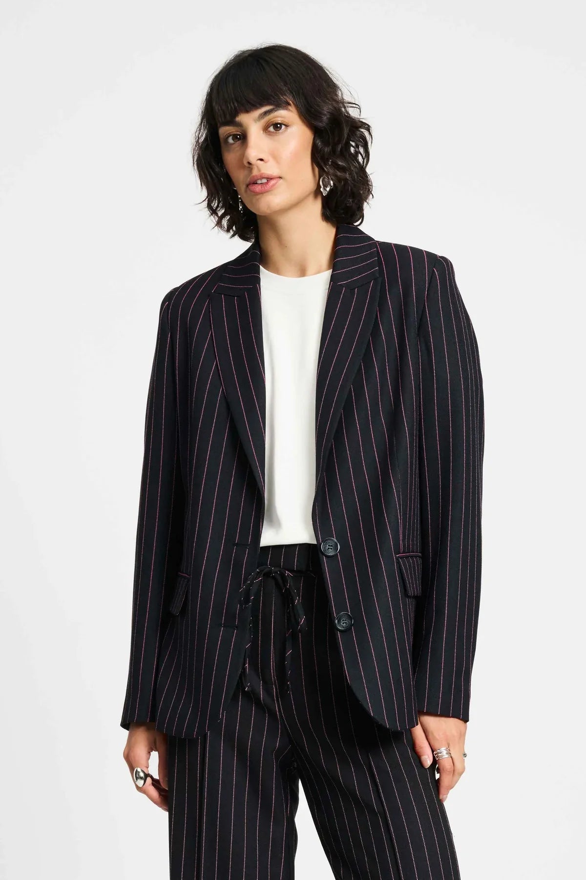 POM Amsterdam - Noir Striped Blazer