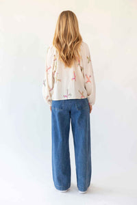 Lolly’s Laundry - Hailey LS Embroidered Shirt Creme