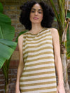 Traffic People - Tarnish Gold Lurex Stripe Dress