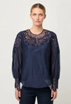 ONCE WAS - Mirador Cotton Silk Shirt in Night Sky