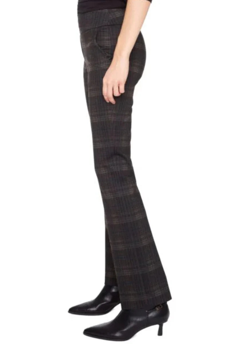 UP! Pants - Dark Plaid Full Length Ponte Pant