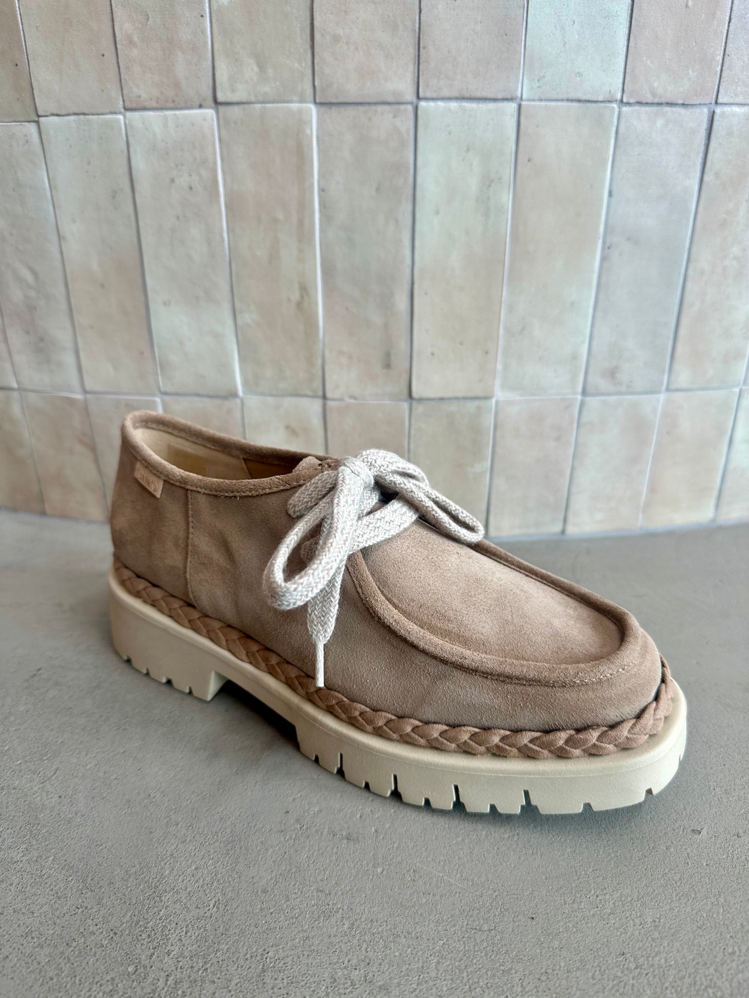 Gaimo - Candia Stone Suede Moccasin