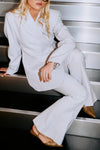 Gestuz - Dagny Flared Pants White Onyx Melange
