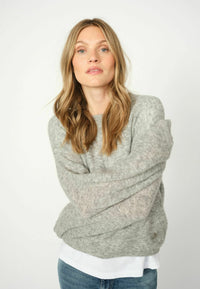 Mos Mosh - Mape O Neck Knit Grey Melange