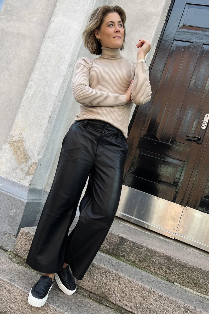 Mos Mosh - Gazy Black Leather Pant