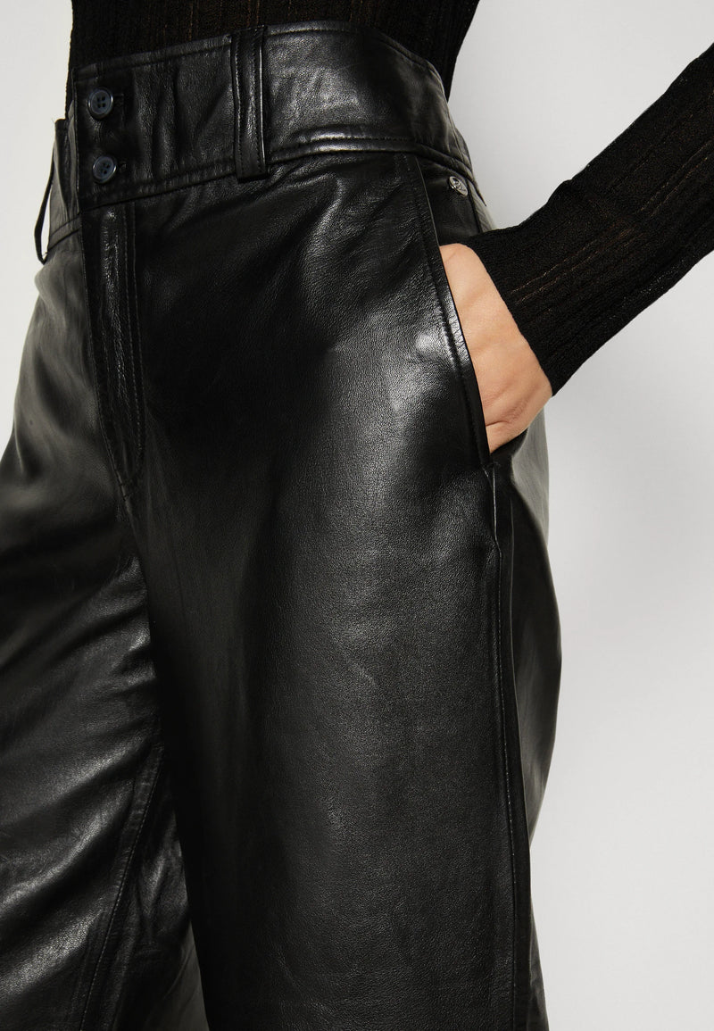 Mos Mosh - Gazy Black Leather Pant