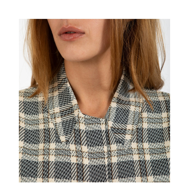 Coster Copenhagen - Short Jacket Crème/Black Check