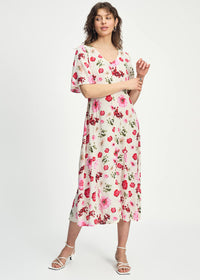 POM Amsterdam - Bouquet Cream Midi Dress