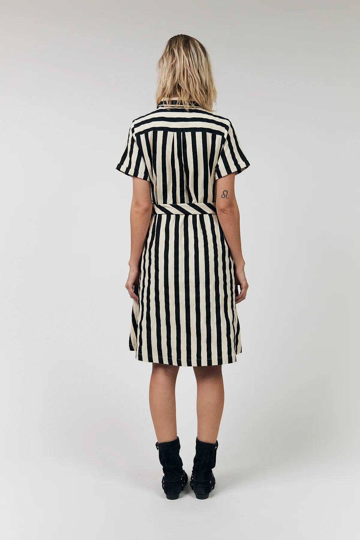 Lolly’s Laundry - Tulle Midi Dress Black Stripe