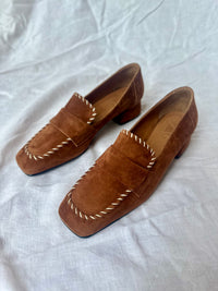 Piazza Grande - Chestnut Suede Stitched Loafer