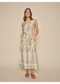 MOS MOSH - Lula Mimi Dress Goldfinch Print