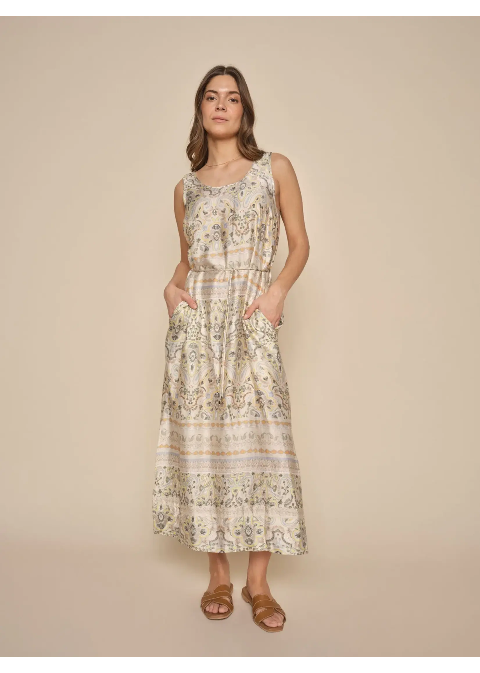 MOS MOSH - Lula Mimi Dress Goldfinch Print