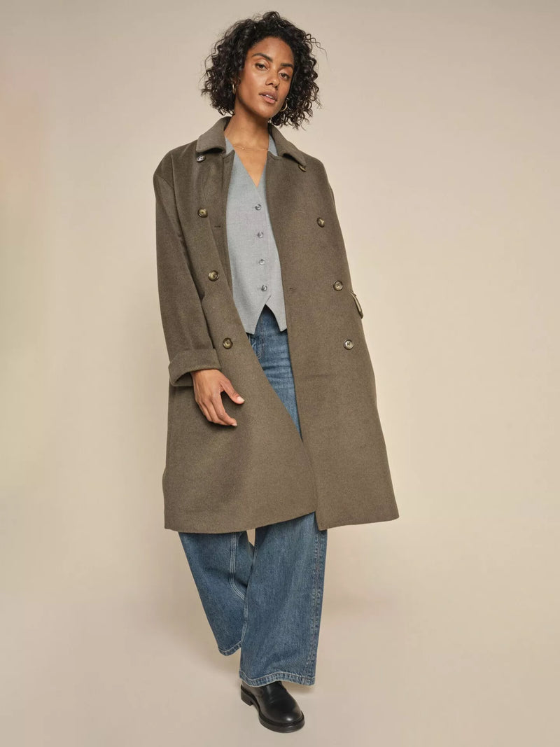 Mos Mosh - Venice Wool Coat Forest Night