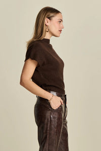 POM Amsterdam - Brown Knit Top/Vest