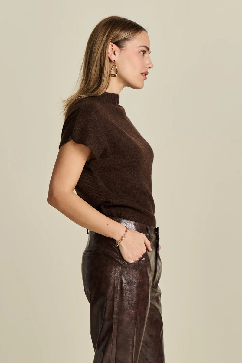 POM Amsterdam - Brown Knit Top/Vest