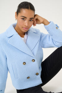 KAFFE - Anne Teddy  Windsurfer Blue Short Jacket