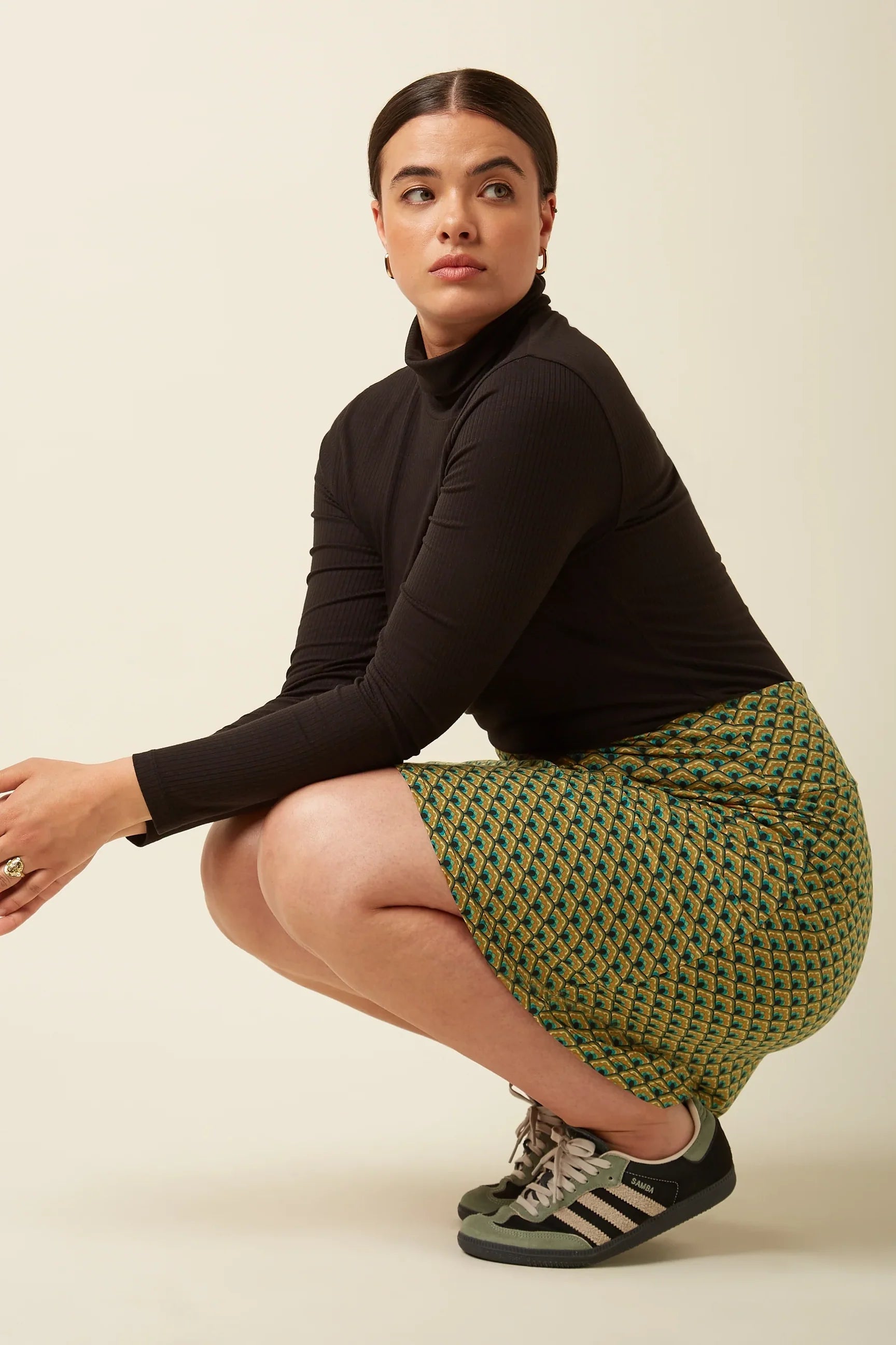 King Louie - Border Skirt Frio Spruced Green Print