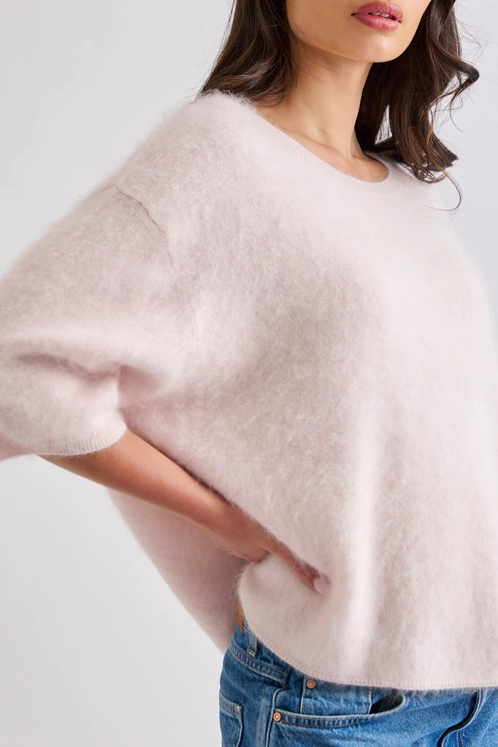 Mia Fratino - Eliza Brushed Tee Baby Pink