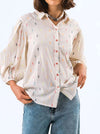 Lolly’s Laundry - Heidi 3/4 Sleeve Embroidered Shirt
