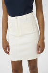 KAFFE - Karla Twill Skirt Chalk White