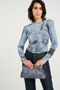 Gestuz - Areen Long Sleeve Blouse Blue Denim