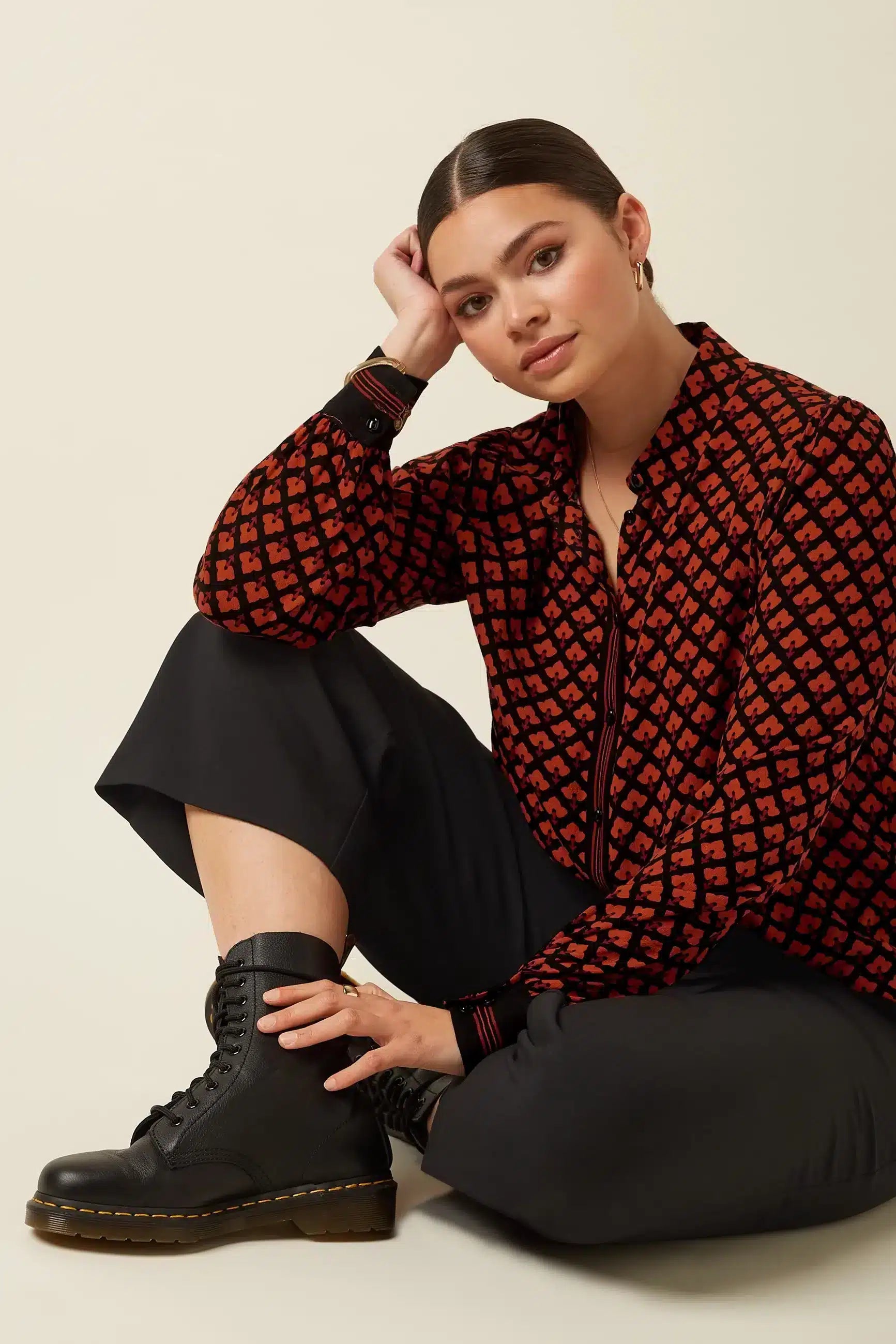 King Louie - Maisie Blouse Moire Black