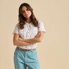 Brakeburn - Tide Pool Embroidered Short Sleeve Blouse