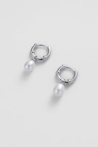 Zafino - Tessa Pearl Hoop Silver