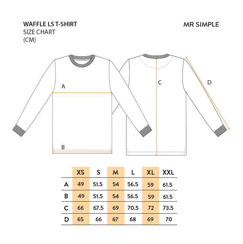 Mr Simple - Smith Organic Cotton Long Sleeve Waffle Vintage White