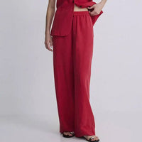 Yerse - Wide Leg Pant Red