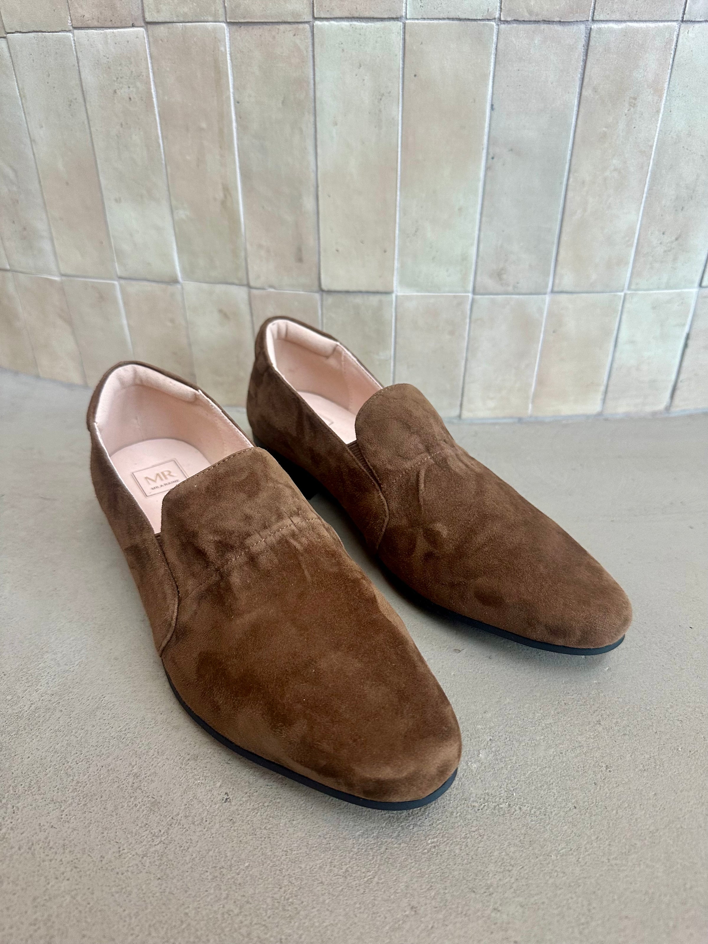 Mila Raine - Captain Loafer Chocolate Suede