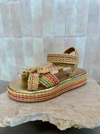 Fiorina - Jess Rainbow Multi Beige Woven Sandal