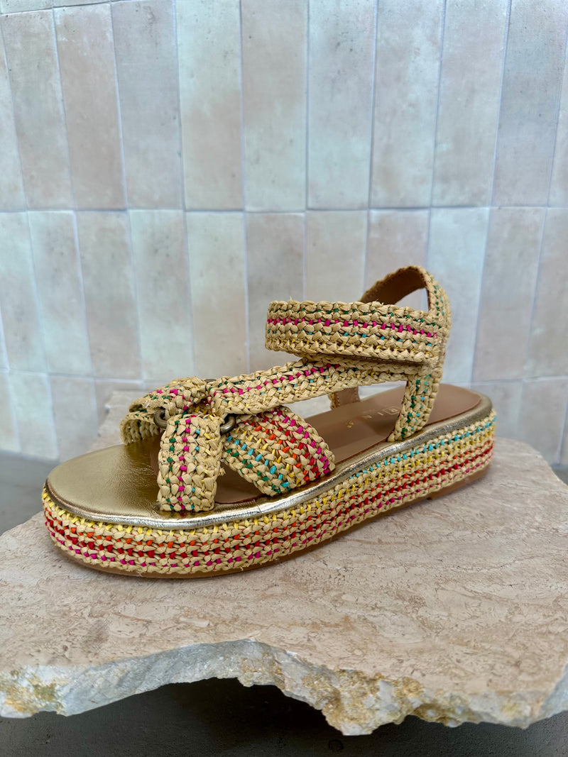 Fiorina - Jess Rainbow Multi Beige Woven Sandal