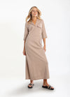 Coster Copenhagen - Dress with Raw Edges Warm Sand