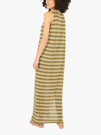 Traffic People - Tarnish Gold Lurex Stripe Dress