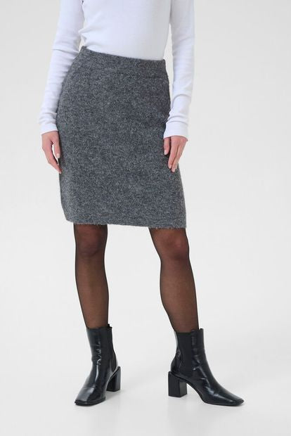 KAFFE - Trudy Knit Skirt Dark Grey Melange